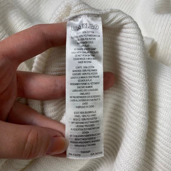 French Connection Cotton‎ Lace Bell-Sleeve Top Womens Size XS White - Picture 7 of 7